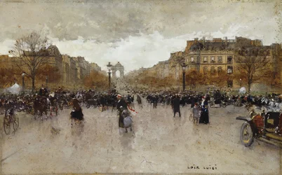 Rondellen till Champs Elysees, Paris,