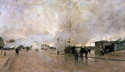 Rök på Paris Circuit Line, 1885.