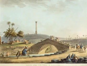 Bro över kanalen i Alexandria