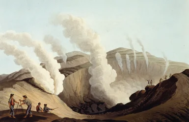 Krater i vulkanön
