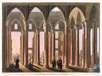 Josefs sal i Kairos citadell, plansch 31 ur "Views in Egypt", graverad av Thomas Milton (1743-1827), utgiven av Robert Bowyer (1758-1834), 1802
