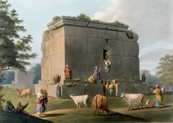 Monument mellan Tripoli och Tortosa, graverad av William Watts (1752-1851), 1806