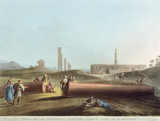 Ruinerna av gymnastiksalen nära Canopic Gate i Alexandria