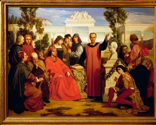 Firandet av Platons födelsedag i Lorenzo Il Magnificos villa i Careggi den 7 november