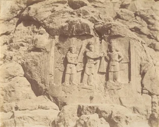 7 [Taq-e Bostan, Shapur II:s kröningsceremoni, Kermanshah], 1840-60-talen.