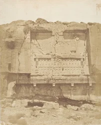 Grav på klippan i Persepolis, 1858.
