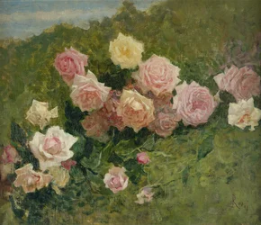 Studie av rosor (olja på duk)