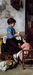 Happy Days, målning av Luigi Serena (1855-1911), olja på duk