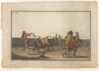 Oxen utmanas med banderillas Coleccion de las principales suertes de una corrida de toros (serietitel) Samling av de viktigaste manövrarna inom tjurfäktning (serietitel)