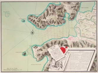 Karta över bukten och staden S. Phelipe de Portobelo