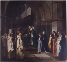 Drottning Isabella den katolska vid kartusianklostret Miraflores