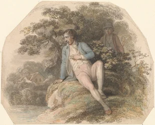 Figur i ett landskap