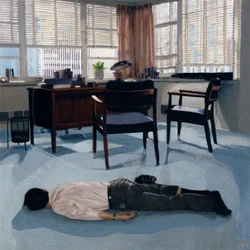 He Sold Used Office Furniture, ca 2010 (akrylfärg på papper)