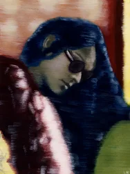 Nuha, ca 2012 (akrylfärg på papper)