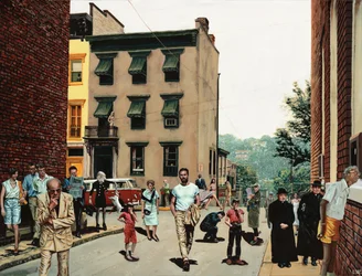 Self-Portrait with Strangers, ca 2020 (akrylfärg på papper)