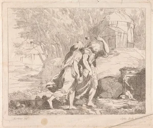 Deucalion och Pyrrha efter syndafloden