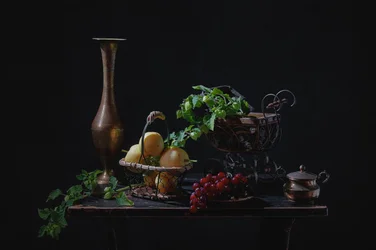 Stämningsfullt fruktstilleben