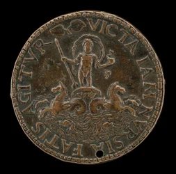 Neptunus i en havsvagn [baksida]