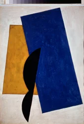 Arkitektonisk målning. Målning av Lyubov (Lioubov) Sergeyevna Popova (1889-1924), olja på duk