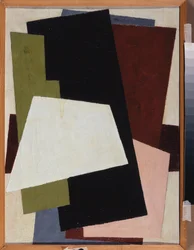 Arkitektonisk målning. Målning av Lyubov (Lioubov) Sergeyevna Popova (1889-1924), olja på duk