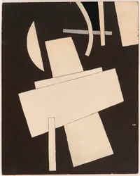 Sans titre - Popova, Lyubov Sergeyevna (1889-1924) Namnlös Gouache på kartong ca 1916-1918 - 49,5x39,5 - New York City. Museum of Modern Art (MOMA)