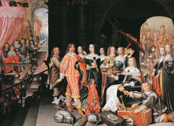 Familjen till den store kurfursten Fredrik William av Brandenburg (1620-88) (målning)