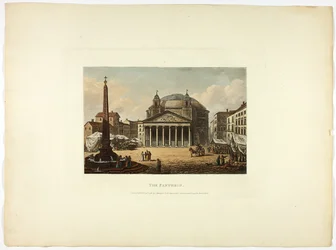 Pantheon, plansch tjugosex från Ruinerna av Rom