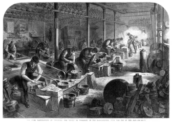 Ståltillverkare i Sheffield, Yorkshire, 1866