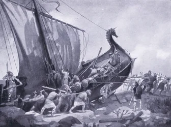 Magnus seglar runt Mull of Kintyre AD1098, 1920-talet