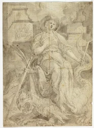 Studie för Saint Margaret