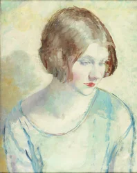 Helen (olja och penna på duk)
