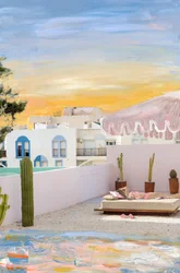 Ibiza, 2022 (akrylfärg på arkivbeständigt pigmenttryck)