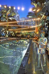 Night Swim, 2021 (akrylfärg på arkivbeständigt pigmenttryck)