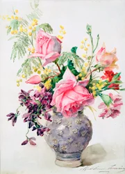 Vas med rosor, c1865-1928