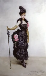 Gabrielle Rejane, ca 1890-1900 (akvarell)