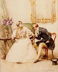 Friaren (akvarell på papper)