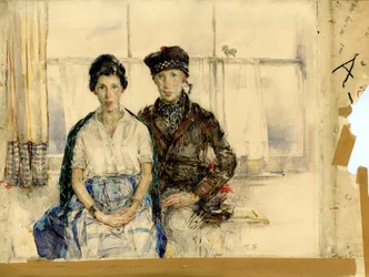 Me and My True Love, c.1930 (penna och akvarell på papper)
