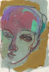 Skissbok 26, 2025 (tempera, pastell, krita på papper)
