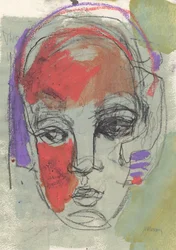 Skissbok 27, 2025 (tempera, pastell, tusch, blyerts på papper)