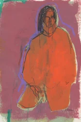 Skissbok 28, 2025 (tempera, tusch, pastell på papper)