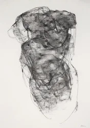 Torso 1, 2022 (kol på papper)