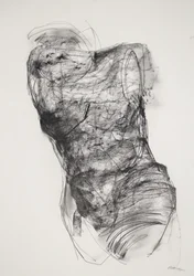 Torso 2, 2022 (kol på papper)