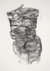 Torso 4, 2022 (kol på papper)