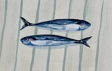 Två blå fiskar