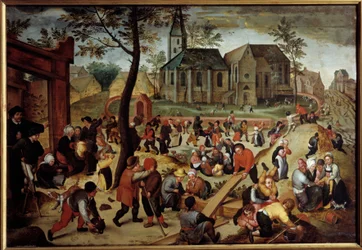 Barnspelsmålning av Martin Van Cleve (1527-1581)