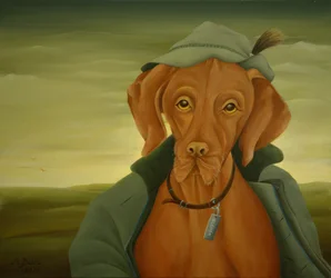 Hunting Dog, 2021 (olja på duk)