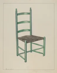 Ladder Back Chair - Kallas Jolting Chair, ca. 1936.