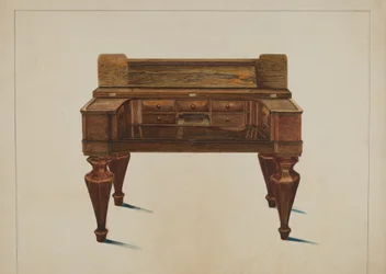 Melodeon Converted into Desk, ca. 1937.