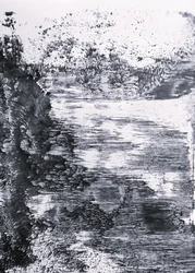 Monokrom flodspegelbild