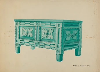 Bröst för kläder eller filtar, c. 1937.